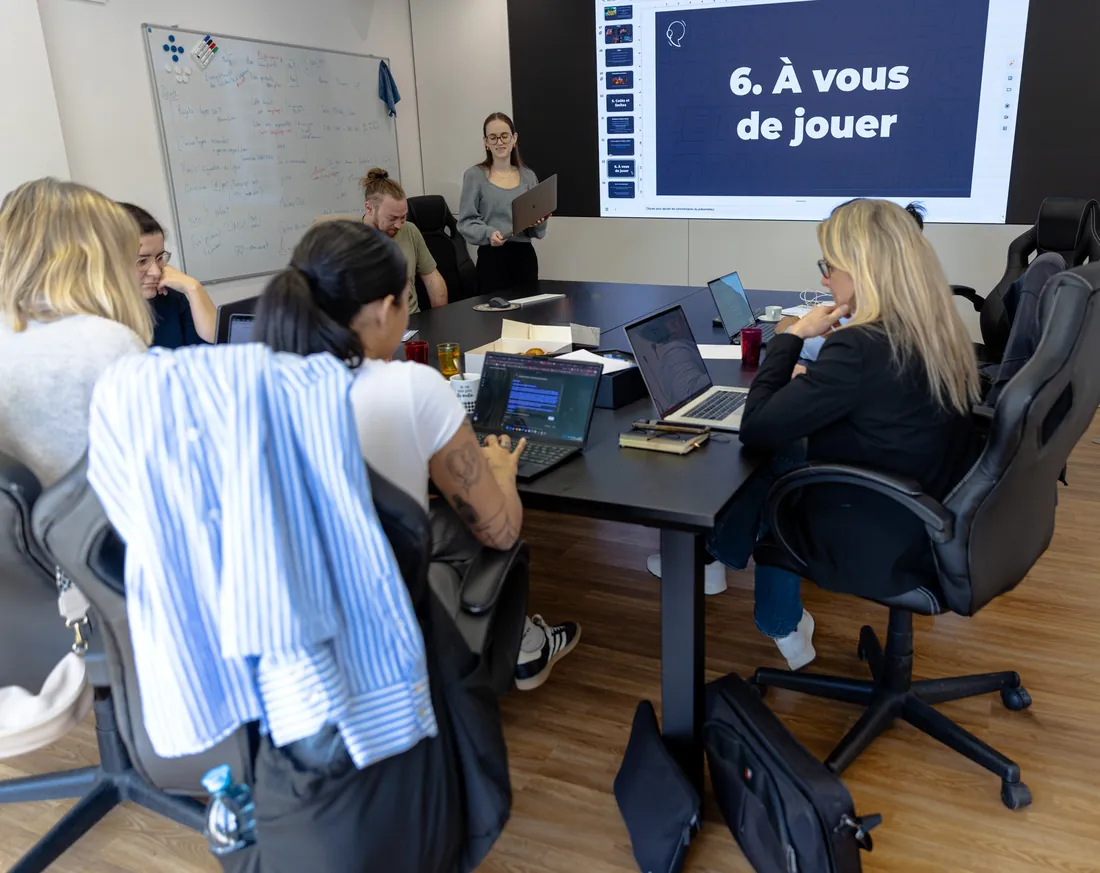 Le moment « à vous de jouer » : les participants passent à la pratique.