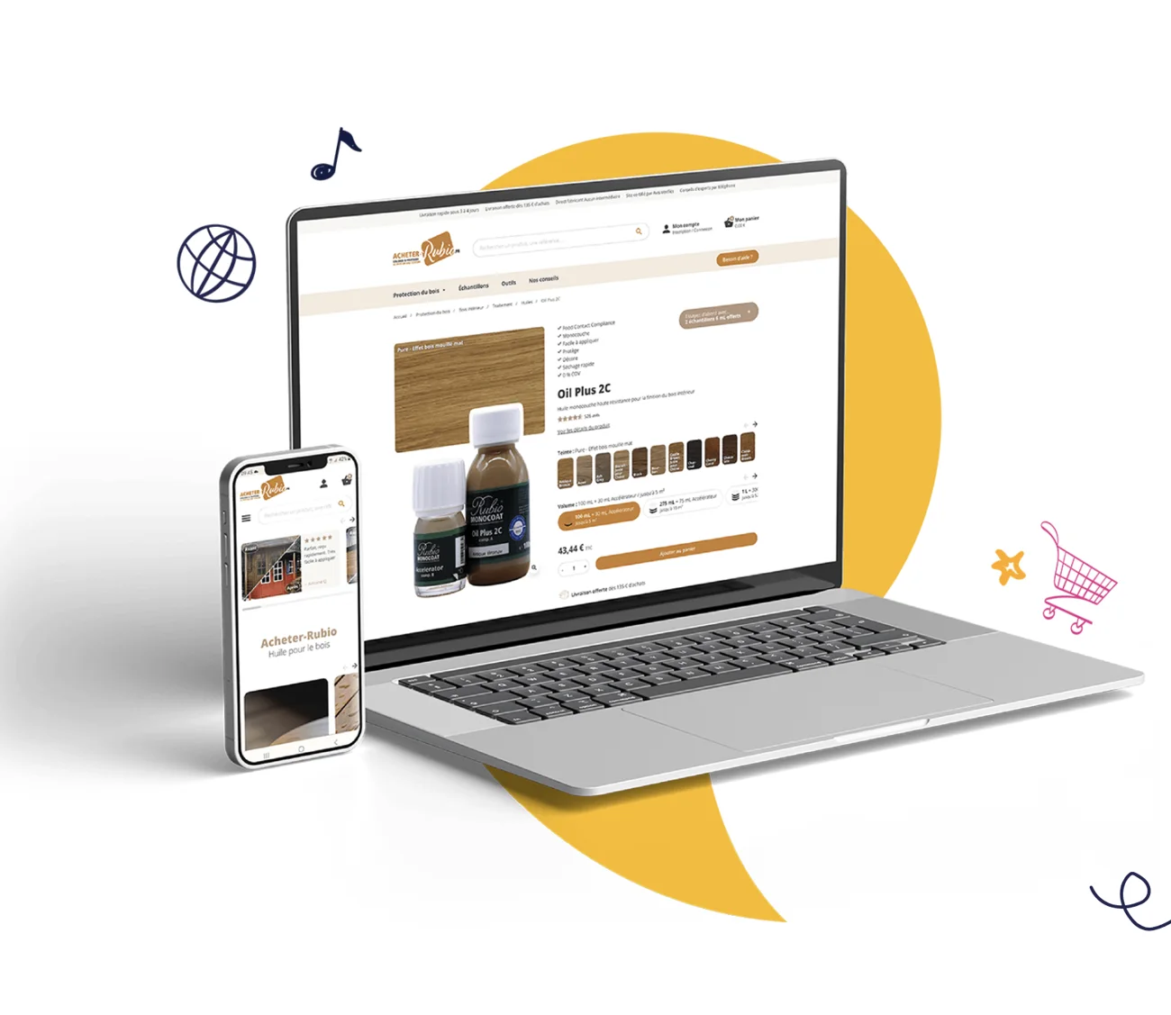 La boutique en ligne Acheter-Rubio sur ordinateur, tablette et mobile.